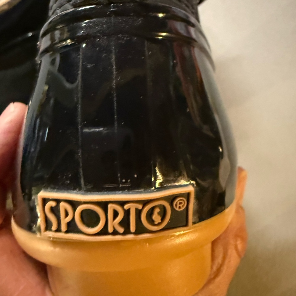 Sporto Black Lace-Up Winter Rain Boots - Picture 5 of 6